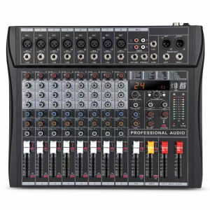 F4 Small Mixer 6-Way 8-Way Professional Home Wedding Mini-Portable Reverb Bluetooth Karaoke Mixer Audio Mixer