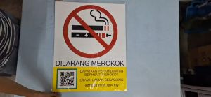 No Smoking Sign & No Vaping Sign Sticker / Dilarang Merokok dan Vape Sticker 2025 40cm x 50cm