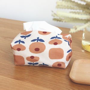 Tissue Box Fabric Cotton Linen Japanese Style Zakka Handmade Paper Extraction Box Minimalist Artsy Tissue Cover Living Room Restaurant Home