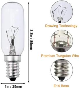 E14 LED Light For Home Cooker Hood Filament Lamp Extractor Fan Bulb High Temperature Resistant Lighting T22/T25 15/40W 220V Bulb