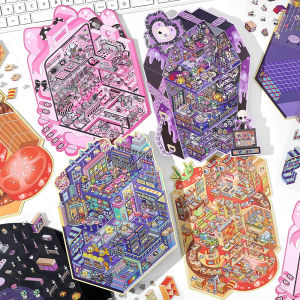 Sticker 3D ขนาดใหญ่ วันที่เปิดทำการ รุ่นที่ 14 ของเล่นที่ทำให้เครียดลดลง วัสดุกระดาษ เครื่องมือสำหรับธุรกิจและวัสดุศิลปะ