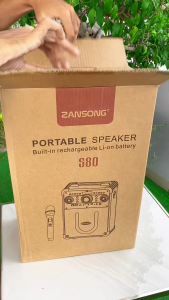 Loa Xách Tay Nội Địa Cao Cấp S80 Âm Thanh Mạnh Mẽ Thiết Kế Hiện Đại Có Đèn Led RGB Kèm Micro Không Dây Pin Sạc Nhỏ Gọn