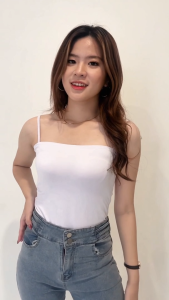 [Lolabae] ELORA Tank Top Bodysuit | Atasan Tank Top Wanita | Spaghetti Strap Top Bodysuit