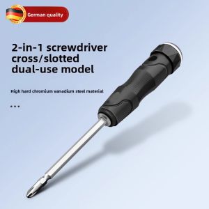 MONLEYTA | Germany High Hardness Cross And Flat Head Ratchet Screwdriver Strong Magnetism Small Phillips And Flat Head Combination Tool