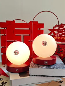 Wedding Night Long Burning Lamp Touch Charging Bedside Table Lamp Couple Gift Iron Material LED Light New Chinese Style Home Decorative Lamp