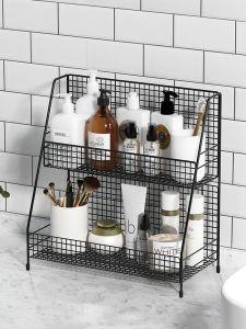 Cosmetic Storage Rack for Bathroom Countertop