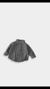 Canacana 1~6 Y Fashion Checkered Kids Shirts Boys Long-Sleeved Cotton Tops Kemeja Budak Lelaki 1109