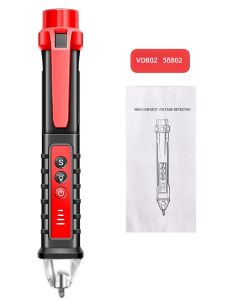 ปากกาทดสอบแรงดันไฟฟ้าแบบหุ้มฉนวน 12-1000V ตรวจสอบไฟฟ้าขัดข้อง ANENG VD802 Zero Fire มัลติมิเตอร์แบบไม่สัมผัสซ็อกเก็ตไฟ LED เครื่องวัด