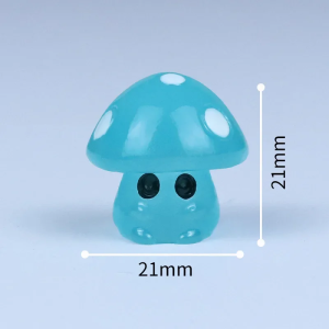 Colorful Glowing Tiny Mushrooms Mini Figurines Miniature Mushroom Statue Decor For Glowing In The Dark Fairy Garden Ornament