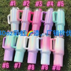 DIHUANTUO | Rainbow Handle Stainless Steel Portable Cup