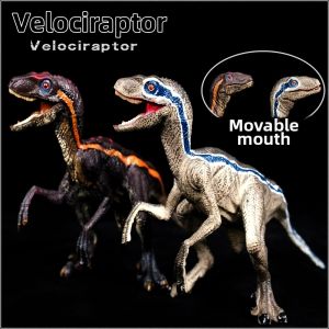 Đồ Chơi Động Vật Bằng Đất Sét Hình Velociraptor Xanh Như Thật Của Kỷ Jura
