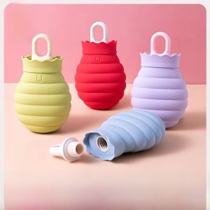 Small Size Silicone Hot Water Bottle Womens Style Fillable Warm Hands And Feet Explosion Proof Mini Portable Warm Baby