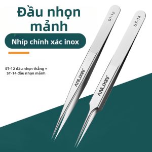 ANLIXIN | Kẹp Inox Chính Xác Cao Dụng Cụ Thủ Công Cho Sửa Chữa Điện Thoại và Lấy Yến Mỏ Cong