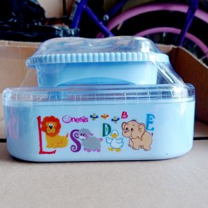 Tempat Bedak Double Sabun (Biru)