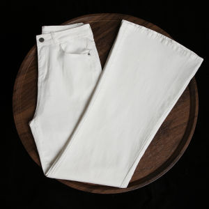 La Chapelle High Waist Flared Jeans Womens Black Summer New Style Long Pants Casual Wear Bootcut Denim Trousers Floor-Length
