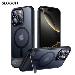 Luxury Invisible Stand Phone Case For iPhone 17 16 15 14 13 12 Pro Max For MagSafe Magnetic Translucent Hard Back Cover For iPhone 17 Air 16 15 14 Plus Military Shockproof Casing With Kickstand