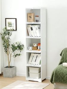 Bookshelf Floor Narrow Slit Small Living Room Bookcase Shelf Bedroom Simple Multi-Layer Book Shelf Organizer Cabinet