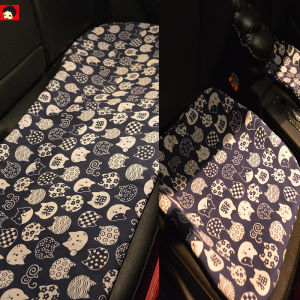 Artistic Fresh Cat Cartoon Head Linen Ice Silk Canvas Four Seasons Universal Car Seat Cushion Single Piece Cushion