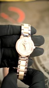 Jam Tangan Wanita Alexandre Christie Passion AC 2A94 LDBRGLNIV MOP White Dial Dual Tone Stainless Steel Strap