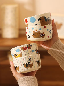 Cute Ceramic Small Bowl for Home Beautiful Dessert Bowl Personal High Precision Bowl Girls High Aesthetic Breakfast Bowl