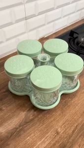 Set Toples Kristal 5 Daun / Wadah Kue Snack Tempat Makanan Food Grade