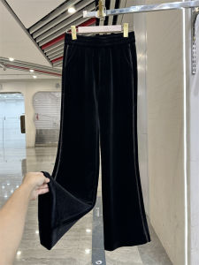 Quần Ống Rộng Bằng Vải Nhung Cạp Cao Thời Trang Cho Phụ Nữ Trung Niên Và Cao Tuổi Mùa Xuân Thu Phong Cách Mới Quần Dài Thoải Mái