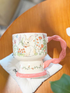 แก้วมugs กระเบื้อง ทรงเข้ากันได้ ดีไซน์สัตว์เลี้ยงในสวน ดื่มน้ำ เค้ก ของขวัญ ของที่ระลึก ของสะสม อุปกรณ์เสริม