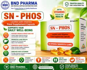 SN-PHOS Lecithin with Vitamin 30 CAPSULES FDA Approved BNDCORP