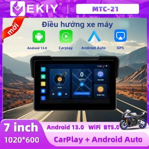 Điều Hướng GPS WiFi Cho Xe Máy EKIY 7.0 Inch Hệ Điều Hành Android 13.0 Tích Hợp CarPlay & Android Auto Không Dây Chip Xử Lý 4 Nhân A53 Màn Hình Kỹ Thuật Số RAM 2GB Bộ Nhớ Tối Đa 64GB