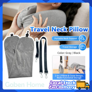 Fillable Travel Neck Pillow Portable U Shaped Neck Pillow Ultra Soft Stuffable Neck Portable Lycra Fabric Pillowcase Storage Bag