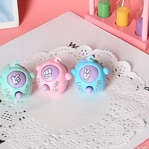 3/5Pcs Mini Device Fair Finger-guessing Game Rock Paper Scissors Toy Round Egg Key Chain Pendant Gift