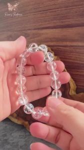 Natural White Azeztulite Bracelet White Quartz Bead Stretch Bracelet Energy Crystal Jewelry Gift - RRC