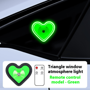 Car Window LED Atmosphere Light With Remote Control Rechargeable Glowing Heart Ambient Mood Lights Interior Decorative Neon Lamp