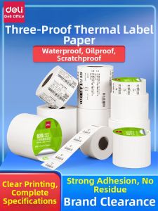 deli | Waterproof Scratch Resistant Thermal Label Paper