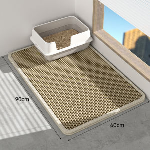 HELLOLEIBOO | Anti-Spill Cat Litter Mat with Double Layer Filter