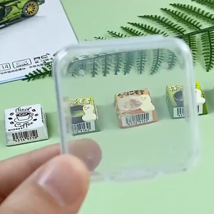 O-New 60PCS Mini Storage Box Transparent Square Plastic Box Earrings Jewelry Packaging Box Jewelry Organizer