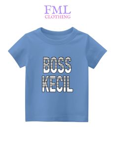 Kaos Anak-Anak Gambar Bos Kecil (usia 2-10 Tahun) Katun PE