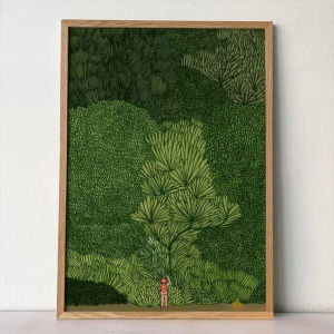 500/1000/1200/2000PCS Jigsaw Puzzle Scandinavian Green Forest Jungle Exploration Scene For Adults Family Fun Brain Teaser Gift