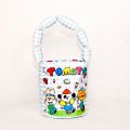 Cute Cartoon Bucket Bag Student Commuter Lunch Box Bag Handheld Canvas Tote Bag Soft Handle Medium Softness Washable. 