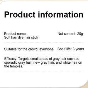 Pure Plant Soft Hair Dye Stick for Grey Coverage One-time Fast Dyeing Hair Waterproof And Sweat-Proof Hair Dye Comb 染发棒