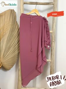 Jilbab Instant Anak Perempuan Runkids Hijab Instan Polos Anak Perempuan Jilbab Ceruty Double Layer (5-8th)