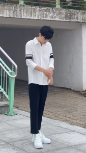 Áo sơ mi áo sơ mi nam phối kiểu dáng thời trang trẻ trung chuẩn phom dang chất vải đẹp