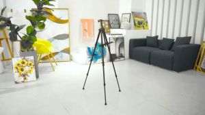 Sturdy Aluminum Thick Aluminum Mini Easel Stand Folding Telescopic Display /Painting Display Stand with Pouch Canvases