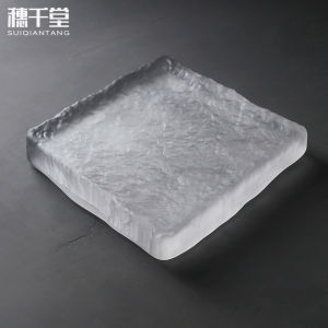 Suiqian Hall Frosted Ice Mountain Tea Tray Lacquer Tea Pot Holder Hammered Pattern Purple Sand Tea Bowl Mat Tea Tray