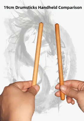 Red Wooden Drumsticks for Large Drum Real Wood Leather Beijing Class Drum Hammer Flat War Drumsticks Pair Musical Instrument