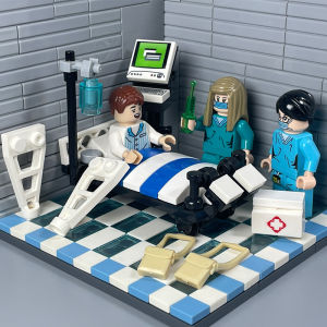 Đồ Chơi Khối Xây Dựng Nhỏ Đồ Chơi Nhân Vật Y Tế Nhà Máy Vệ Sinh Bệnh Viện Phòng Bệnh Nhân Viên Y Tế Đồ Trang Trí Mô Phỏng