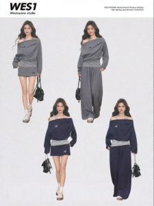 WESTAYONE | Knitted Fake Two-piece Sports Lounge Set Gray