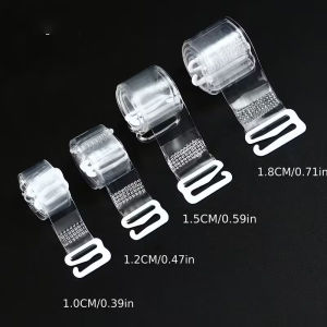 4Pcs Transparent Frosted Bra Straps Womens Elastic Silicone Adjustable Invisible Detachable Non Slip Intimates Shoulder Strap