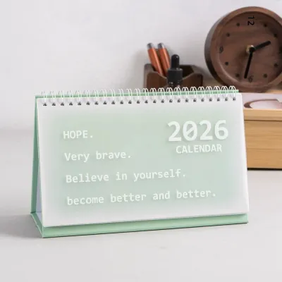 Lịch Để Bàn Phong Cách Hàn Quốc 2026 Đơn Giản Tươi Mới Sáng Tạo Trang Trí Bàn Làm Việc Kế Hoạch Ghi Chú Văn Phòng Phẩm Chất Liệu Giấy