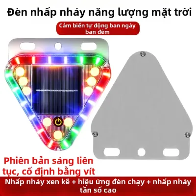 Đèn Cảnh Báo Năng Lượng Mặt Trời Chống Nước Hiển Thị Đêm